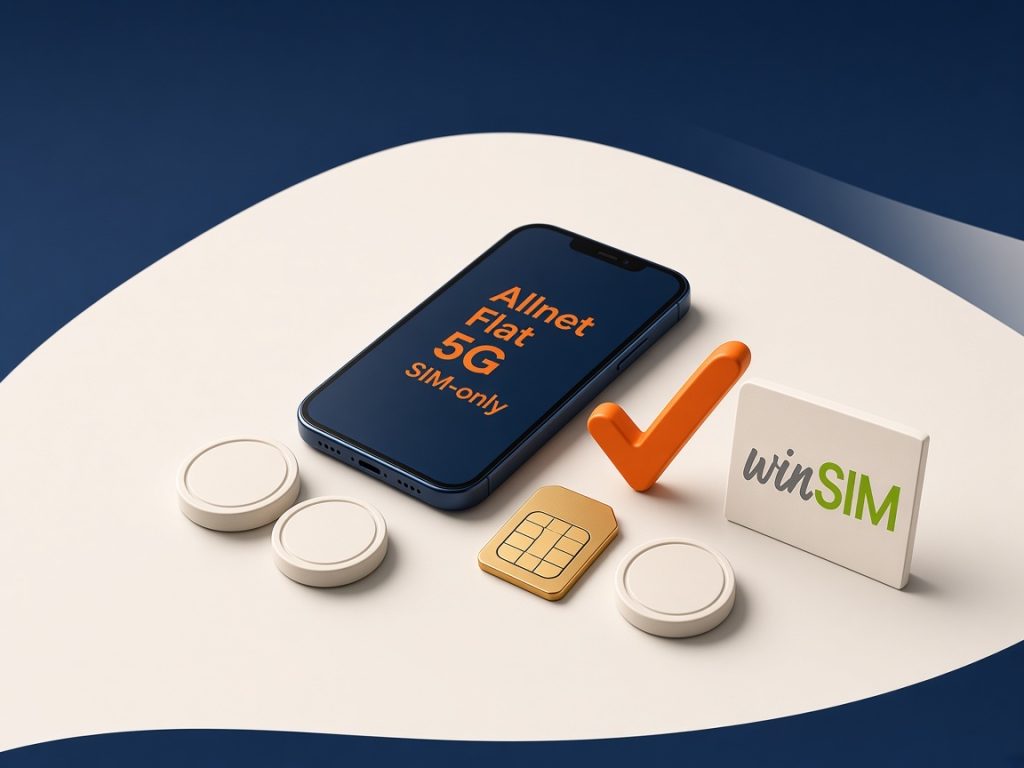 Isometrische Szene Mit Smartphone, Sim Und Blanken Tarifkarten Ohne Neugerät