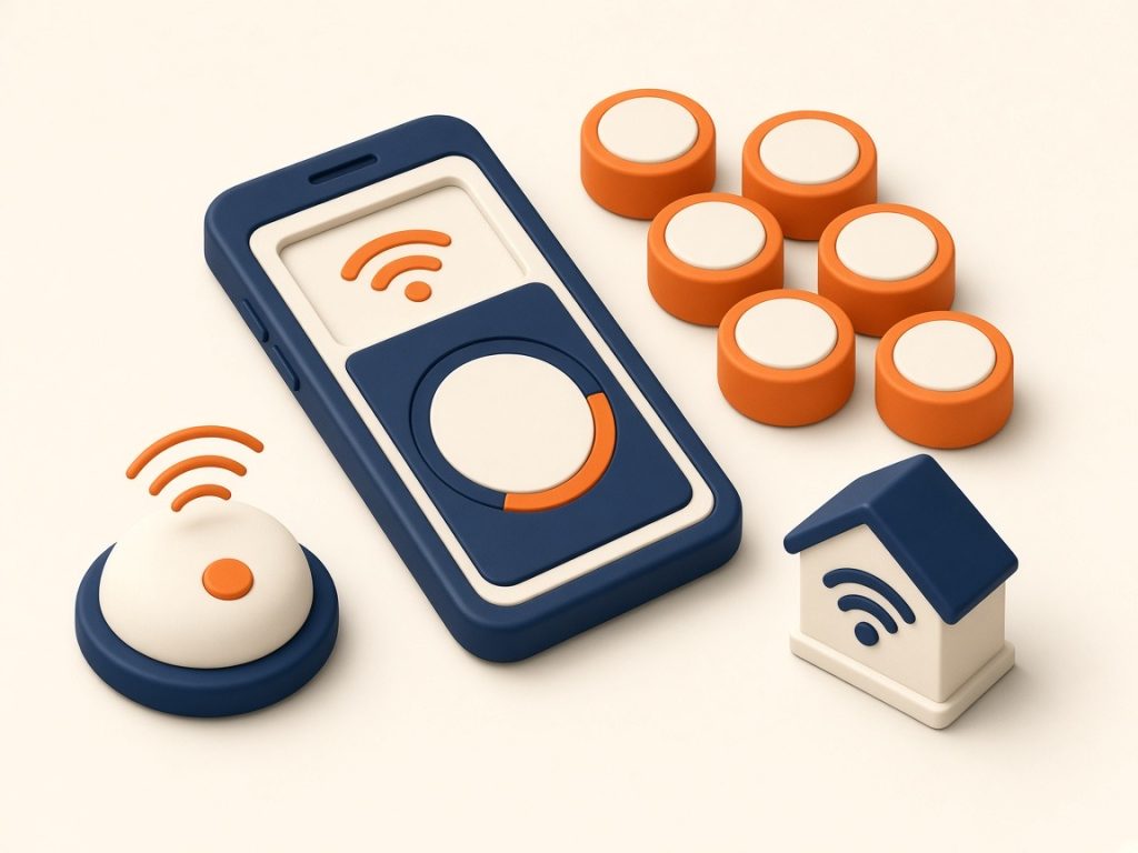 Isometrische Szene Mit Smartphone Und Datenvolumen-Tokens Für Den Alltag