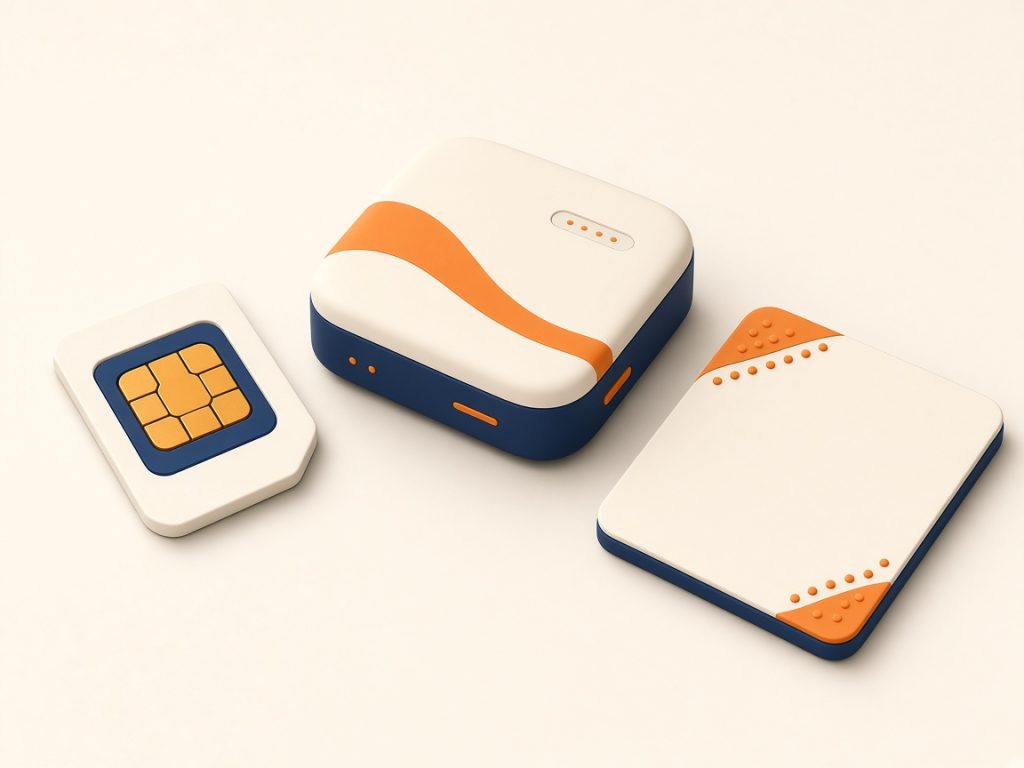 Internet Ohne Schufa 2026: So Kommen Sie Online 9 Isometrische Szene Mit Prepaid-Sim Und Mobilem Router Auf Hellem Hintergrund