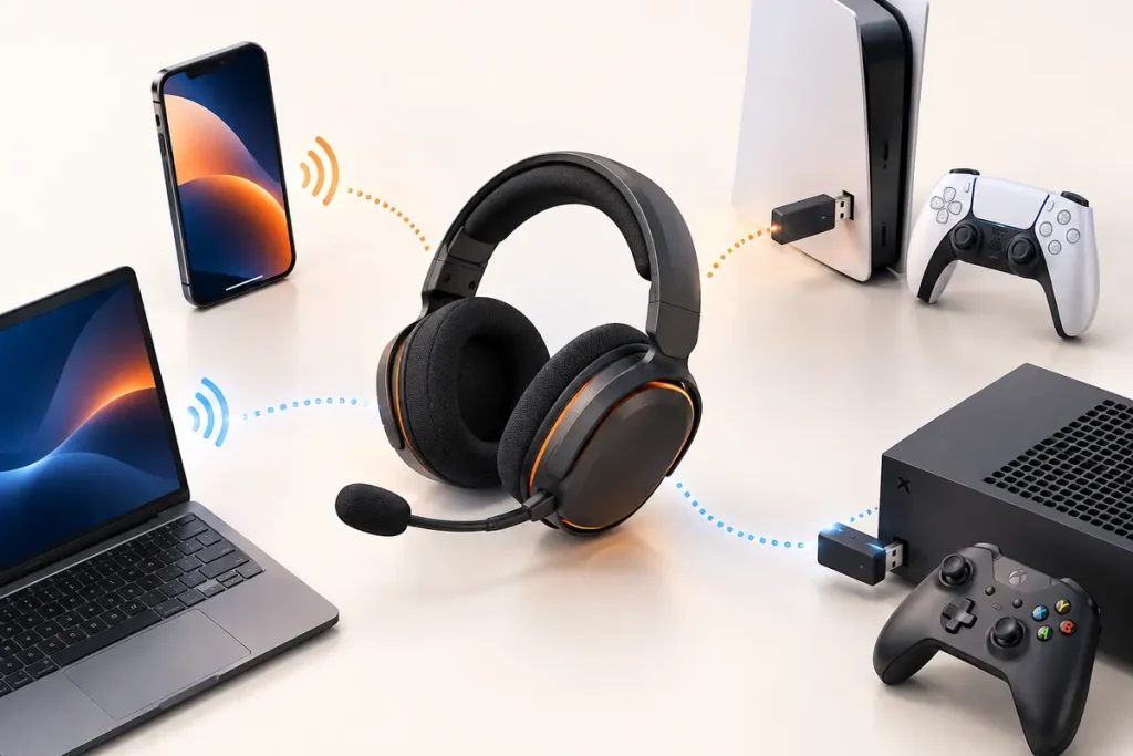 Headset Mit Handytarif: Gaming-Zubehör Und Mobilfunk Richtig Kombinieren 17 Kabelloses Gaming-Headset Mit Usb-Empfängern Zwischen Smartphone, Laptop Und Spielkonsolen
