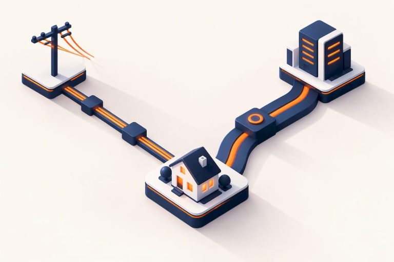 Isometrische Vergleichsgrafik Für Dsl Und Kabel