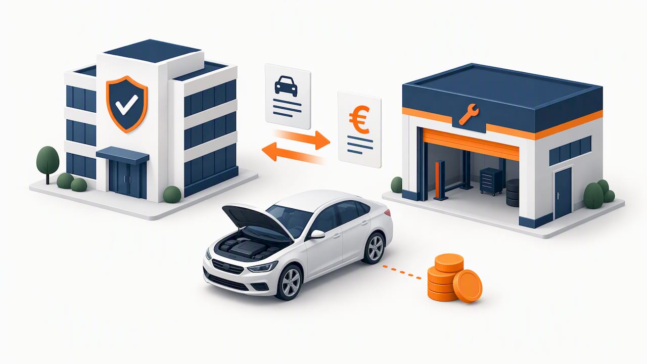 Der Versicherer Koordiniert Die Reparatur Mit Der Partnerwerkstatt