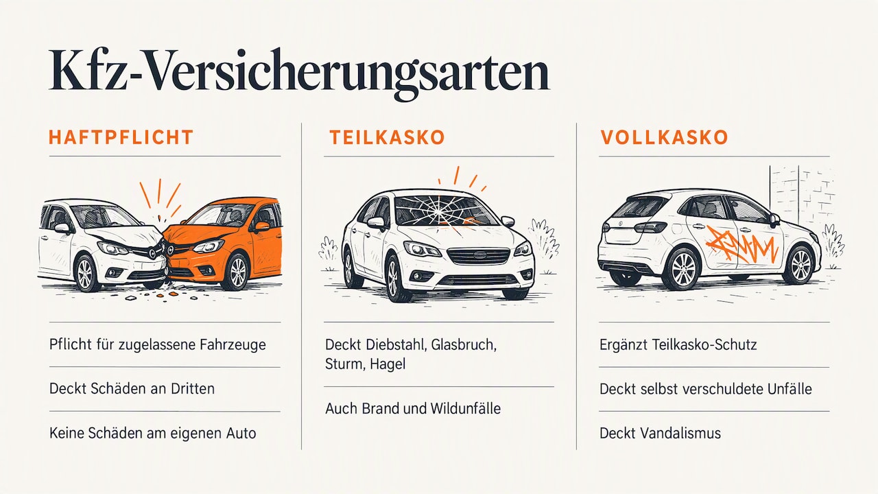 Beste Kfz-Versicherung 2026: Testsieger Und Vergleich 9 Haftpflicht, Teilkasko Oder Vollkasko — Overview Diagram